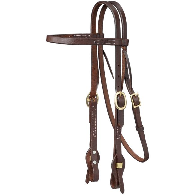 Royal King Harness Leather Browband Headstall with Quick Change Ends